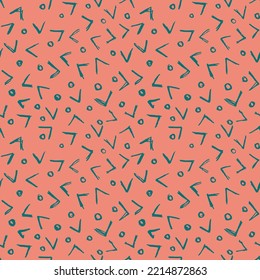 Vector Seamless Hand Drawn Scribble Pattern. Minimal Artistic Sketch Endless Print. Collection of Simple Graphic Doodle Elements Designs for Textile,  Wallpaper , Backgrounds. 