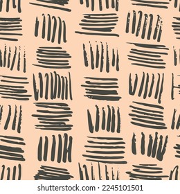 Vector Seamless Hand Drawn Scribble Pattern. Minimal Artistic Sketch Endless Print. Collection of Simple Graphic Doodle Elements Designs for Textile,  Wallpaper , Backgrounds. 