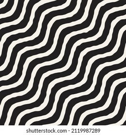Vektor nahtlose handgezeichnete, gewölbte Linienmuster. Wiederholen geometrischer Elemente. Stilvolles einfarbiges Hintergrunddesign.