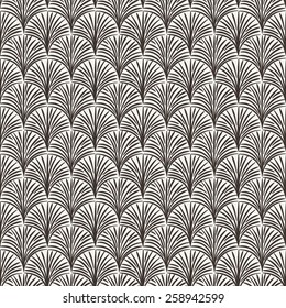 Vector seamless hand-drawn floral pattern in brown contrasting colors 