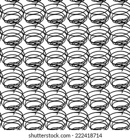 Vector seamless hand-drawn pattern black and white.