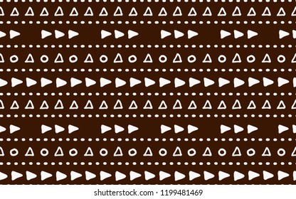 Vector seamless handdrawn pattern in boho style with arrows and ethnic symbols. Bohemian chic trendy vector ornament.