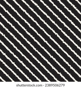 Vector seamless hand-painted pattern. Abstract decorative background with brush strokes. Stylish monochrome hand-drawn texture.