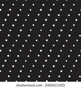 Vector seamless hand-painted pattern. Abstract decorative background with brush strokes. Stylish monochrome hand-drawn texture.