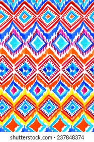 vector seamless happy tribal pattern.