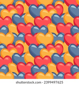 Vector Seamless heart background for Valentine's Day 