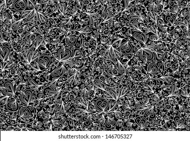 Vector seamless heart pattern. 