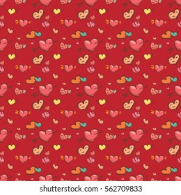 vector seamless heart pattern love background for weeding invitation or valentines day greeting cards and cartoon banners.