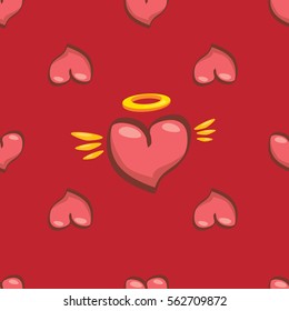 vector seamless heart pattern love background for weeding invitation or valentines day greeting cards and cartoon banners.