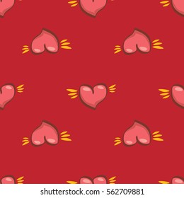 vector seamless heart pattern love background for weeding invitation or valentines day greeting cards and cartoon banners.