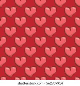vector seamless heart pattern love background for weeding invitation or valentines day greeting cards and cartoon banners.