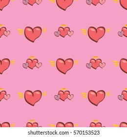 vector seamless heart pattern love background for weeding invitation or valentines day greeting cards and cartoon banners.