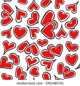 Vector seamless heart pattern.Vector illustration.
