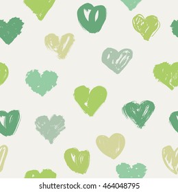 Greenery Hearts Seamless Vector Pattern Stock Vector (Royalty Free ...