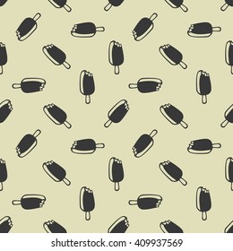 vector seamless  icecream pattern
