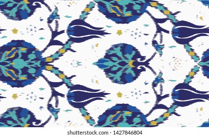 vector, seamless ikat effect abstract texture or grunge ; For art texture, vintage, ethnic , modern damask pattern for carpet, rug, scarf, clipboard , shawl pattern. tile, mosaic 
