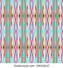 Vector seamless ikat indian ethnic pattern