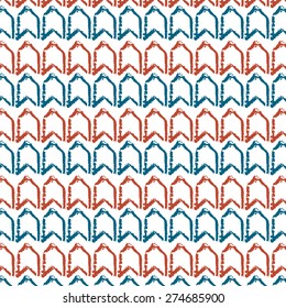 vector seamless ikat tribal pattern, perfect background for cards, moleskin etc