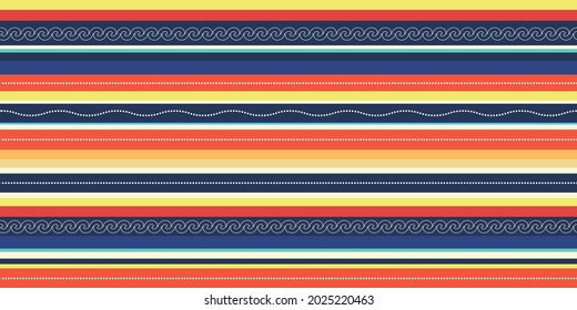 patrón tribal de ikat sin costura vectorial, tejido de diseño geométrico étnico oriental tradicional para el estilo bordado, alfombra, papel pintado, ropa, envoltura, tela, bordado estilo.wave.tradición.border