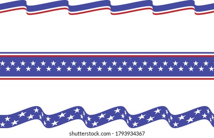 Vector seamless illustration of american flag.