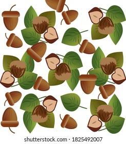 Vector, ilustración perfecta. Bonito diseño de nogal para la decoración.