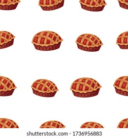 vector seamless illustration with cakes