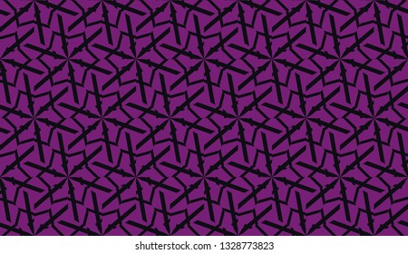 Vector seamless illustration. COLOR 1 COLOR 2. For you home interior wallpaper, fashion print.Original interior background in triangles style. Purple addiction color