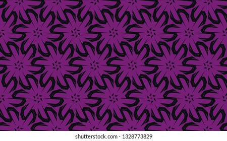 Vector seamless illustration. COLOR 1 COLOR 2. For you home interior wallpaper, fashion print.Original interior background in triangles style. Purple addiction color