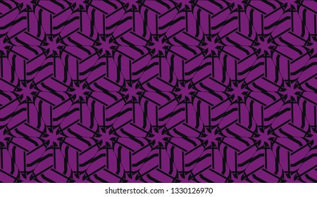 Vector seamless illustration. COLOR 1 COLOR 2. For you home interior wallpaper, fashion print.Original interior background in triangles style. Purple addiction color