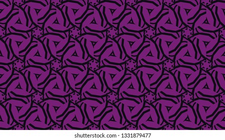 Vector seamless illustration. COLOR 1 COLOR 2. For you home interior wallpaper, fashion print.Original interior background in triangles style. Purple addiction color