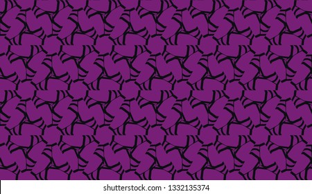 Vector seamless illustration. COLOR 1 COLOR 2. For you home interior wallpaper, fashion print.Original interior background in triangles style. Purple addiction color