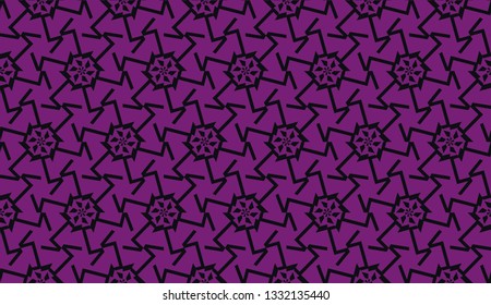Vector seamless illustration. COLOR 1 COLOR 2. For you home interior wallpaper, fashion print.Original interior background in triangles style. Purple addiction color