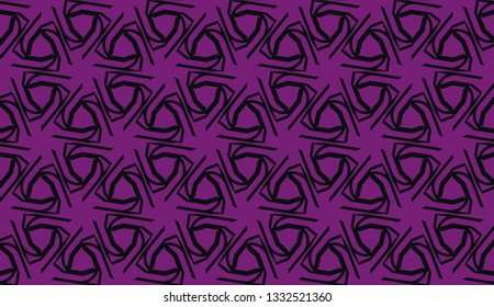 Vector seamless illustration. COLOR 1 COLOR 2. For you home interior wallpaper, fashion print.Original interior background in triangles style. Purple addiction color