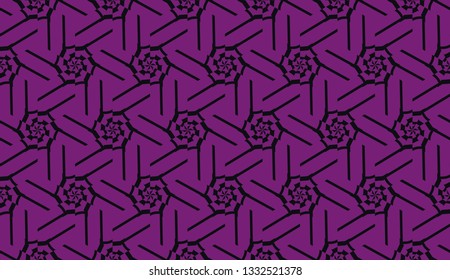 Vector seamless illustration. COLOR 1 COLOR 2. For you home interior wallpaper, fashion print.Original interior background in triangles style. Purple addiction color