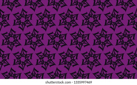 Vector seamless illustration. COLOR 1 COLOR 2. For you home interior wallpaper, fashion print.Original interior background in triangles style. Purple addiction color