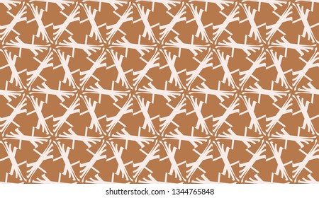 Vector Seamless illustration with curved line. Modern pattern in triangles style. For modern interior design, fashion print