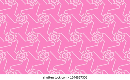 Vector Seamless illustration with curved line. Modern pattern in triangles style. For modern interior design, fashion print