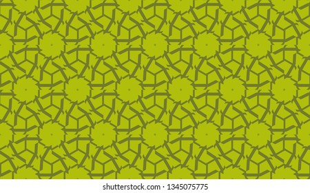 Vector Seamless illustration with curved line. Modern pattern in triangles style. For modern interior design, fashion print