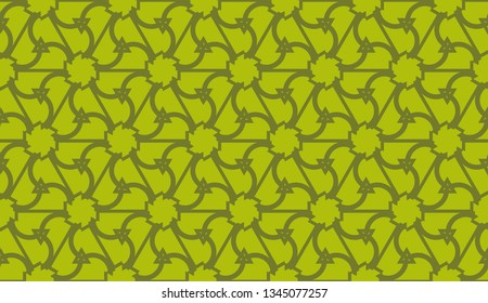 Vector Seamless illustration with curved line. Modern pattern in triangles style. For modern interior design, fashion print