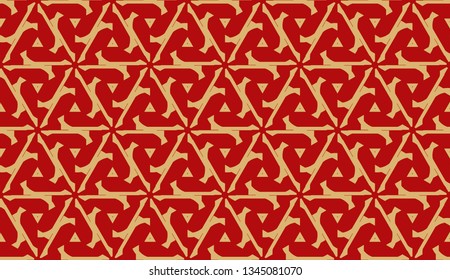 Vector Seamless illustration with curved line. Modern pattern in triangles style. For modern interior design, fashion print