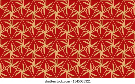 Vector Seamless illustration with curved line. Modern pattern in triangles style. For modern interior design, fashion print