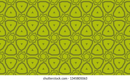 Vector Seamless illustration with curved line. Modern pattern in triangles style. For modern interior design, fashion print