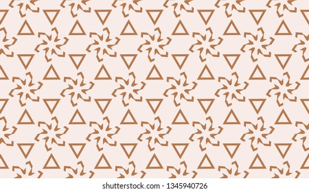 Vector Seamless illustration with curved line. Modern pattern in triangles style. For modern interior design, fashion print