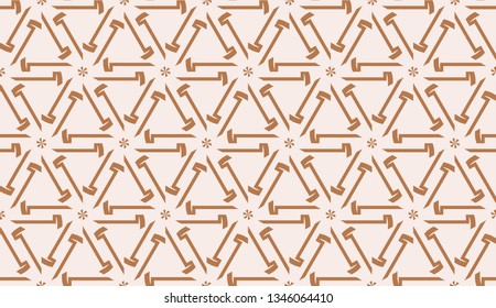 Vector Seamless illustration with curved line. Modern pattern in triangles style. For modern interior design, fashion print