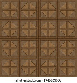 Vector, seamless illustration of a diamond pattern of a parquet floor
