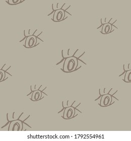 Vector seamless illustration with eye for background