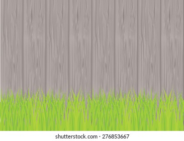 Vector Seamless Illustration Green Grass Wooden Stock Vector Royalty Free Shutterstock