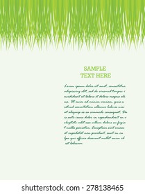Vector seamless illustration of green grass border