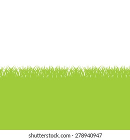 Vector seamless illustration of green grass border