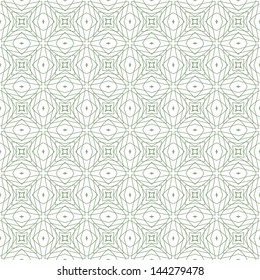 Vector Seamless Illustration of Green Tangier Grid, Abstract Guilloche Background